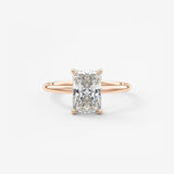 Radiant Hidden Halo Lab Grown Diamond Engagement Ring
