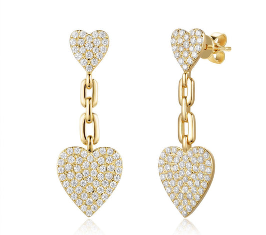 Round Cut Cubic Zirconia in 925 Sterling Silver Earrings 1