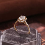 Stunning 4.5 CT Oval Moissanite Engagement Ring with Halo & Pave Design 8