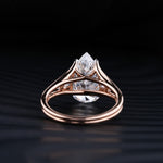 Stunning 4.0 CT Pear Moissanite Engagement Ring with Three Stone Design 3