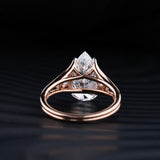 Stunning 4.0 CT Pear Moissanite Engagement Ring with Three Stone Design 3