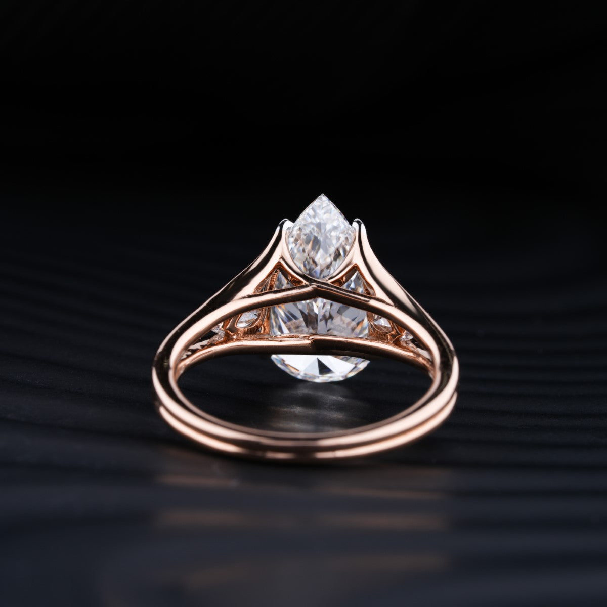 Stunning 4.0 CT Pear Moissanite Engagement Ring with Three Stone Design 3