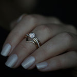 0.89 CT Round Cut Twisted Shank Pave CVD E/VS1 Diamond Engagement Ring 5