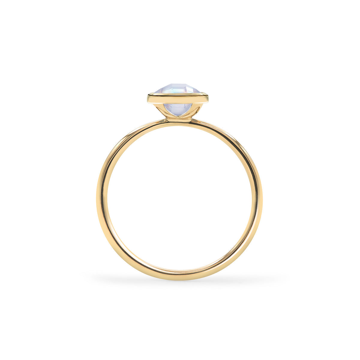 0.84 CT Round Moonstone Lab Made Diamond-June Birthstone Solitaire Engagement Ring 5
