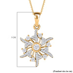 Round Cut Cubic Zirconia in 925 Sterling Silver Necklace 6