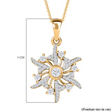 Round Cut Cubic Zirconia in 925 Sterling Silver Necklace 6