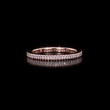 Round Cut Cubic Zirconia in 925 Sterling Silver Wedding Bands 7
