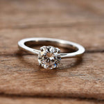 Round Cut Solitaire Style Cubic Zirconia in 925 Sterling Silver Jewelry 2