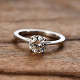 Round Cut Solitaire Style Cubic Zirconia in 925 Sterling Silver Jewelry 2