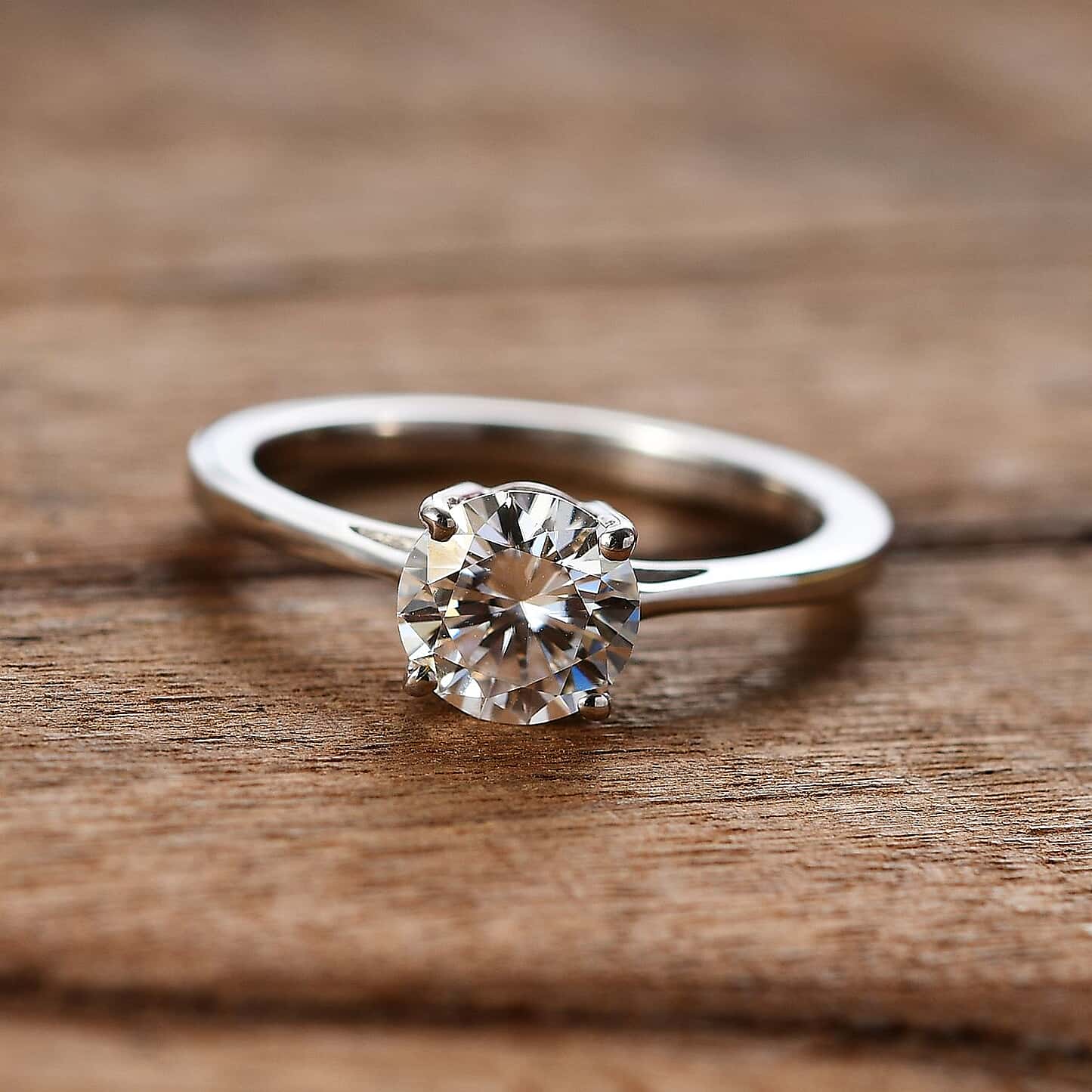 Round Cut Solitaire Style Cubic Zirconia in 925 Sterling Silver Jewelry 2