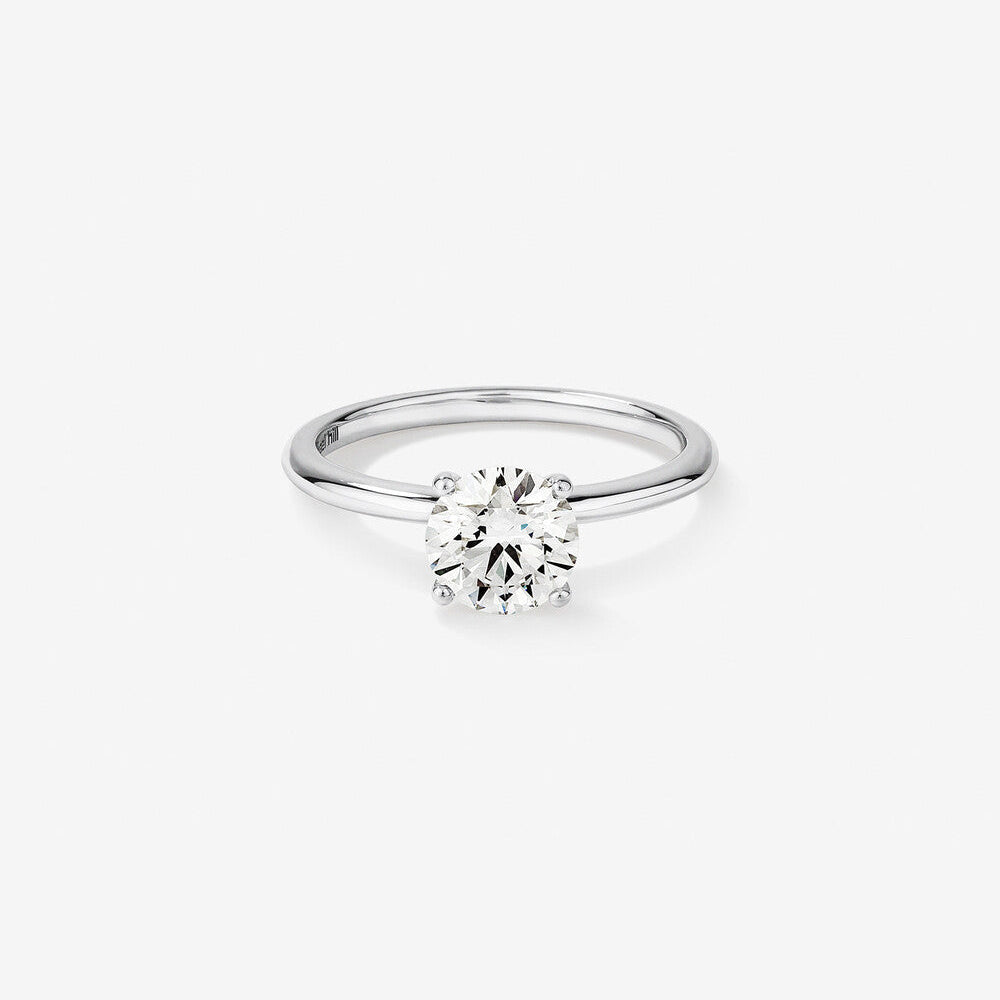 Stunning 1.25 CT Round Moissanite Engagement Ring Solitaire Design 1