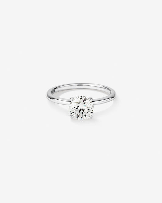 Stunning 1.25 CT Round Moissanite Engagement Ring Solitaire Design 1
