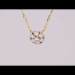 Round Cut Cubic Zirconia in 925 Sterling Silver Necklace 4