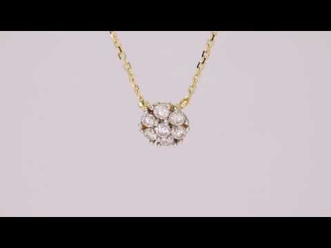 Round Cut Cubic Zirconia in 925 Sterling Silver Necklace 4