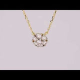 Round Cut Cubic Zirconia in 925 Sterling Silver Necklace 7