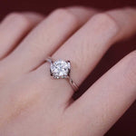 Round Cut Swirl StyleCubic Zirconia in 925 Sterling Silver Ring 4