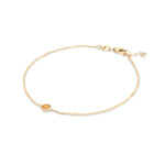 0.25 CT Round Citrine Lab Made Diamond-November Birthstone Bracelet 4