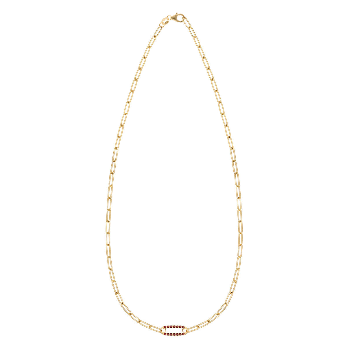 2.5 TCW Round Garnet Lab Made Diamond- January Birthstone Necklace 5