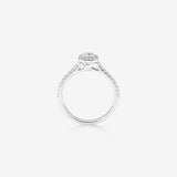 Stunning 0.5 CT Round Moissanite Stone Engagement Ring In Halo & Pave Design 2