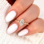 Stunning 1.27 CT Hexagon Moissanite Engagement Ring with Three Stone Design 4