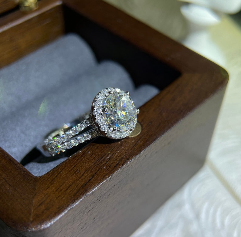 Stunning 1.5 CT Round Moissanite Engagement Ring with Split Shank & Pave Design 6