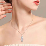 Round Cut Cubic Zirconia in 925 Sterling Silver Necklace 2