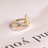 Stunning 0.5 - 1.5 CT Round Moissanite Engagement Ring with Double Halo Design 10