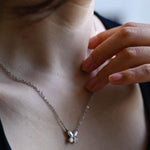 0.30 TCW Round & Marquise Moissanite Diamond Leaf Pendant Necklace in Solid Gold 5