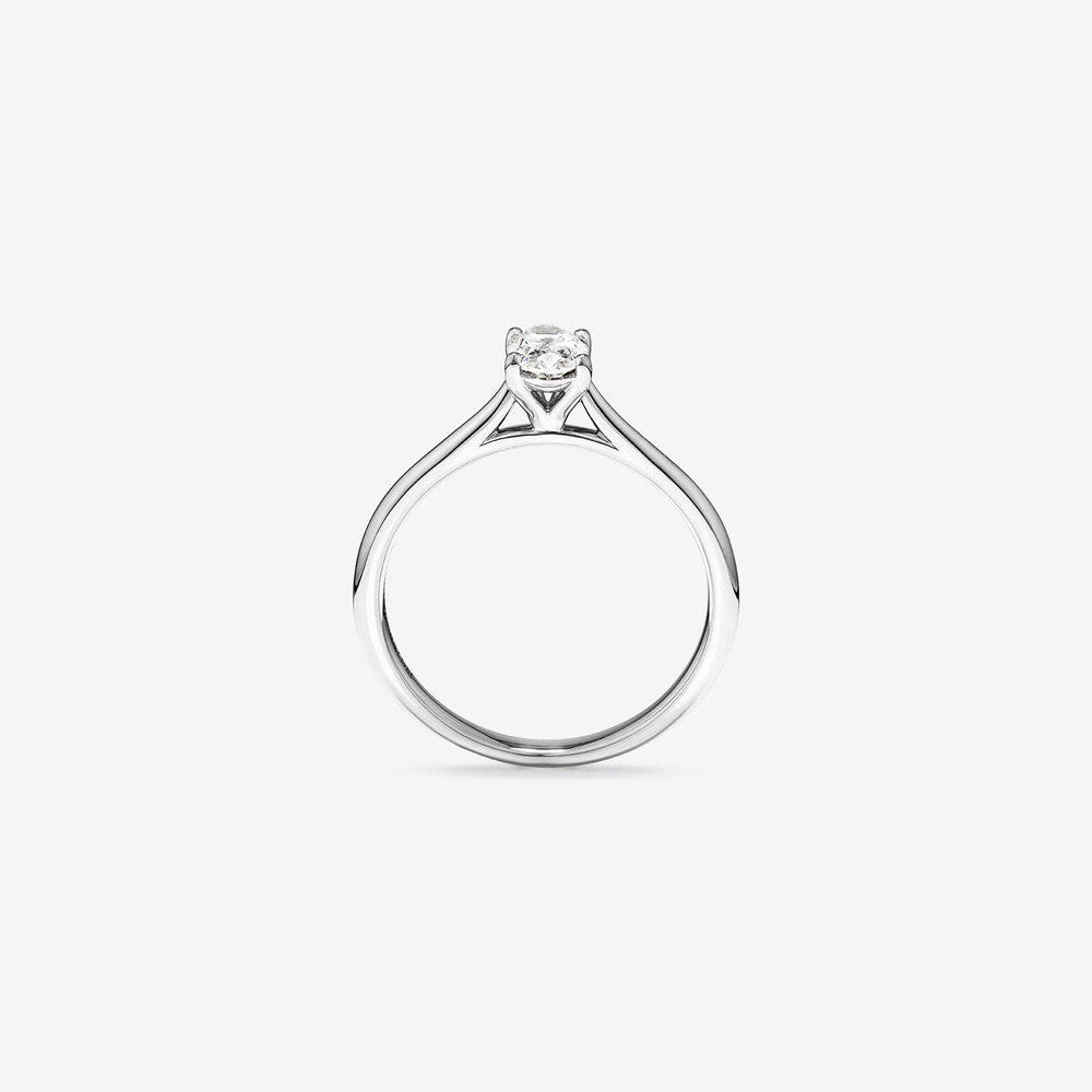 Stunning 0.5 CT Oval Moissanite Stone Engagement Ring In Solitaire Design 2
