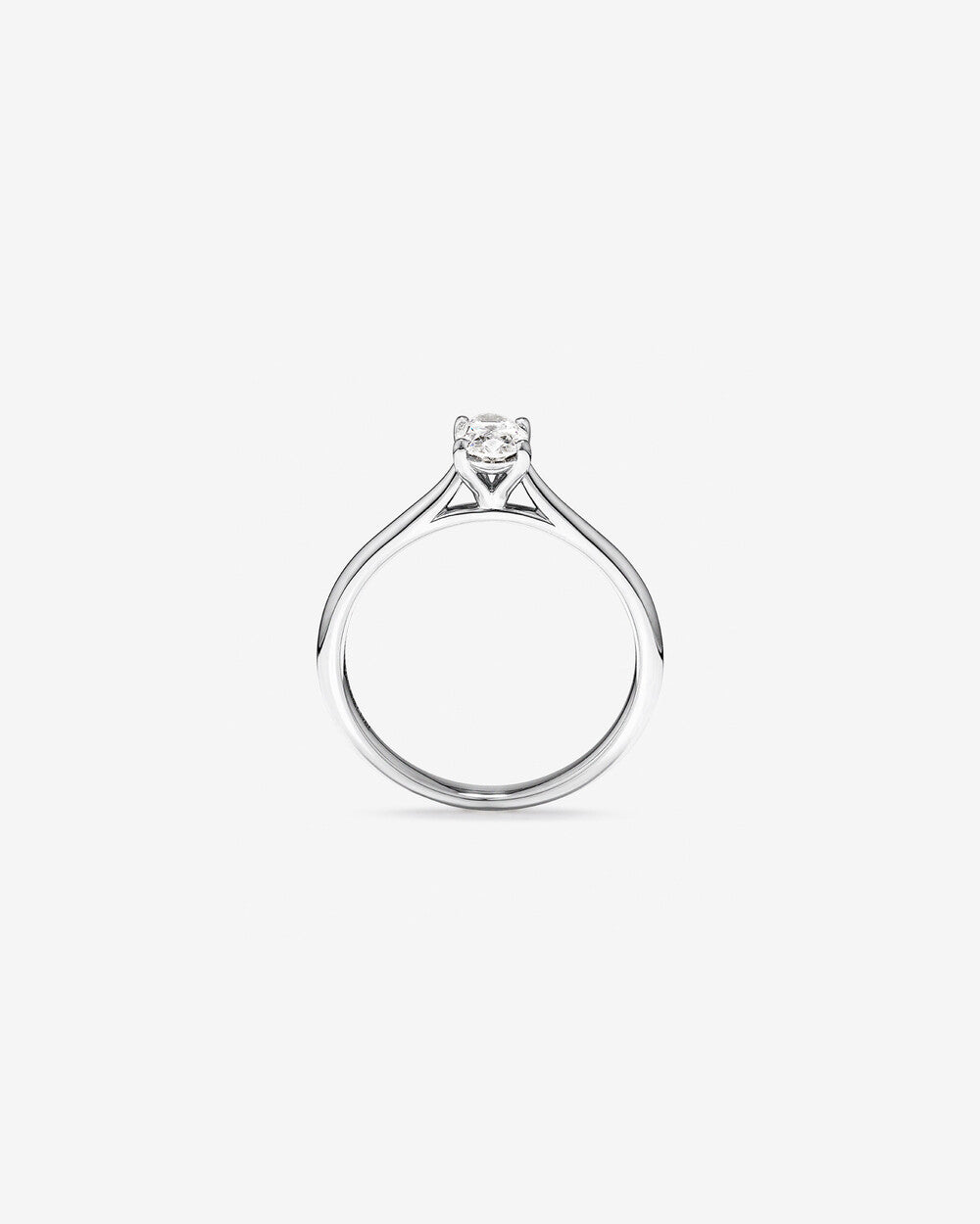 Stunning 0.5 CT Oval Moissanite Stone Engagement Ring In Solitaire Design 2