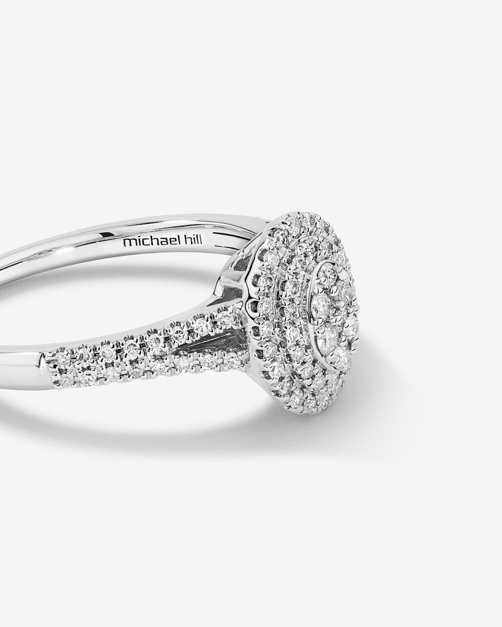 Stunning 0.30 TCW Round Moissanite Engagement Ring with Cluster Design 5