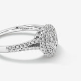 Stunning 0.30 TCW Round Moissanite Engagement Ring with Cluster Design 5