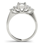 Stunning 1.0-2.0 CT Emerald Moissanite Engagement Ring with Cluster Design 3