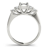 Stunning 1.0-2.0 CT Emerald Moissanite Engagement Ring with Cluster Design 3