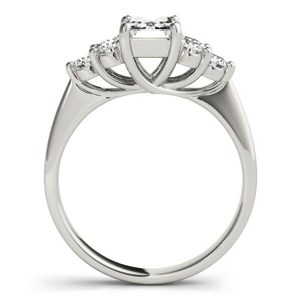 Stunning 1.0-2.0 CT Emerald Moissanite Engagement Ring with Cluster Design 3
