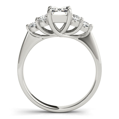Stunning 1.0-2.0 CT Emerald Moissanite Engagement Ring with Cluster Design 3