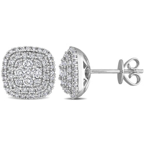 Round Cut Cubic Zirconia in 925 Sterling Silver Earrings