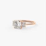 Cushion Three Stone Lab Grown Diamond Engagement Ring