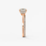 Cushion Three Stone Lab Grown Diamond Engagement Ring