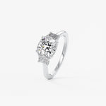 Cushion Three Stone Lab Grown Diamond Engagement Ring