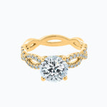 2.0 CT Round Criss - Cross Pave CVD F/VS2 Diamond Engagement Ring 4