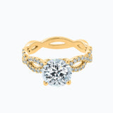 2.0 CT Round Criss - Cross Pave CVD F/VS2 Diamond Engagement Ring 4