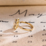 Stunning 1.0 CT Marquise Cut Engagement Ring with Ballerina Design