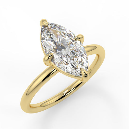Stunning 1.05 CT Marquise Moissanite Engagement Ring with Solitaire Design 2