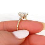 Stunning 2.5 CT Oval Moissanite Engagement Ring with Hidden Halo Design 5