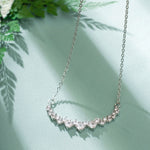 0.40 TCW Round Moissanite Diamond Cluster Pendant Necklace in Solid Gold 1