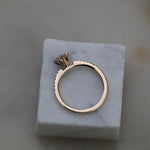0.50 CT Round Cut Pave CVD E/VS1 Diamond Engagement Ring 8