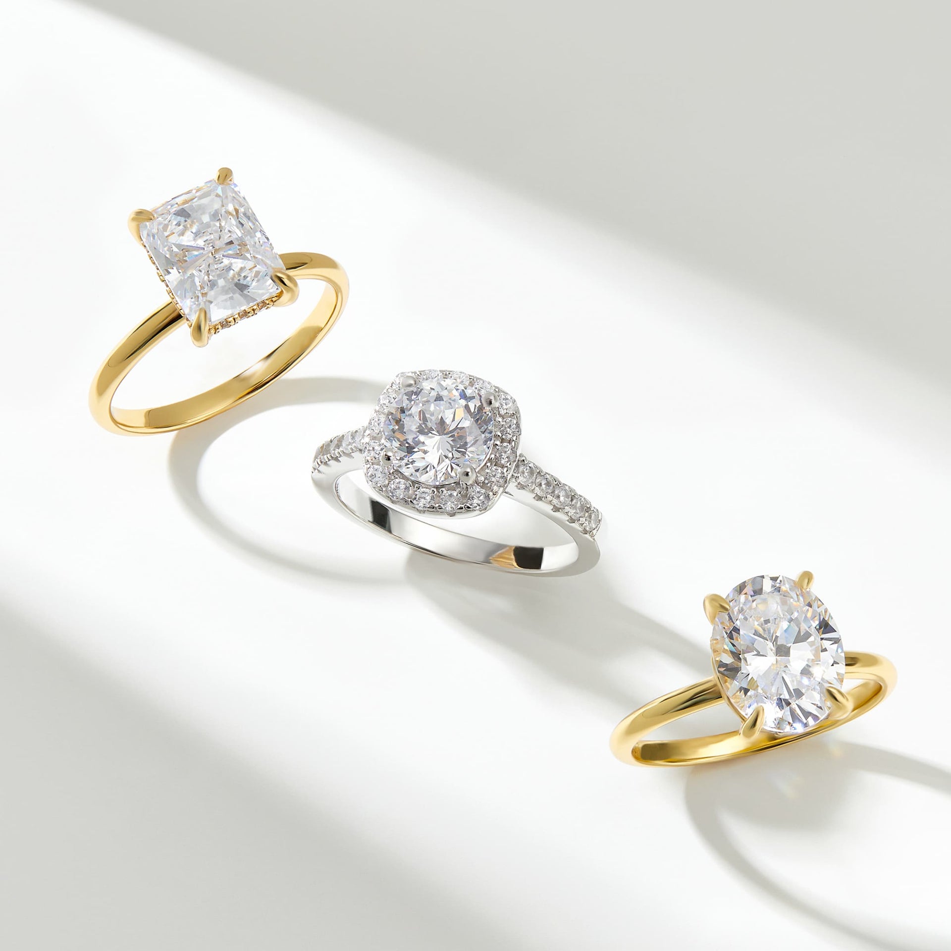 Stunning 3.0 CT Oval Moissanite Engagement Ring Hidden Halo Design 6