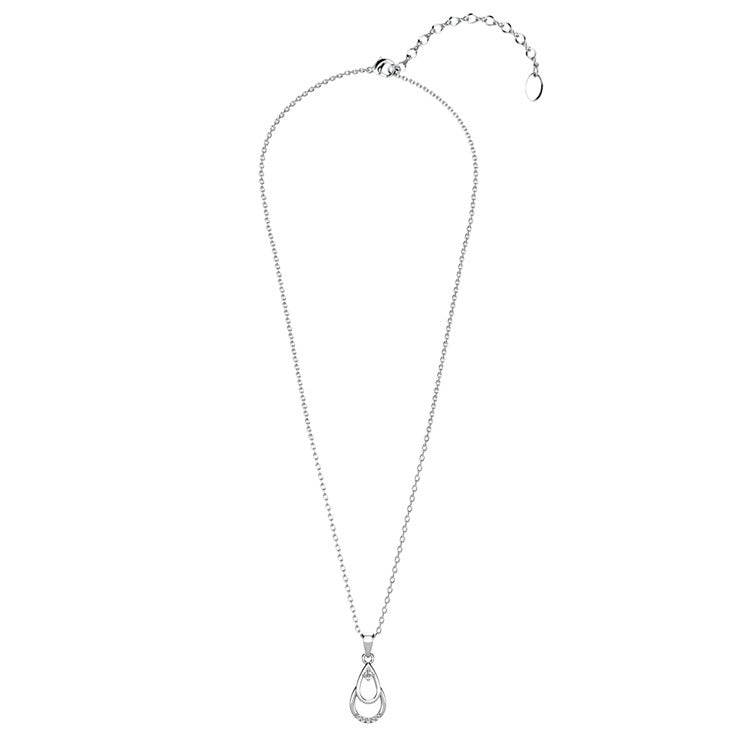 Round Cut Cubic Zirconia in 925 Sterling Silver Necklace 6