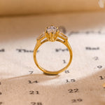 Stunning 3.0 CT Marquise Moissanite Engagement Ring with 3 Stones Design 6